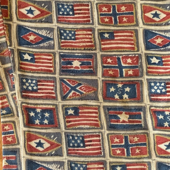 RARE VINTAGE USA/AMERICA “NOT GUILTY” BRAND FADED FLAGS HIPPIE DENIM - Picture 6 of 8